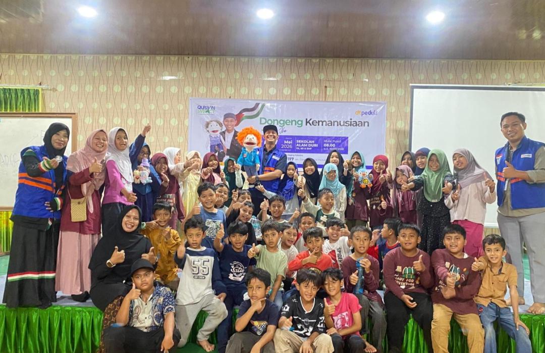 DT Peduli Riau Gelar Dongeng Kemanusiaan di Sekolah Alam Duri, Ratusan Siswa Antusias Belajar Berbagi 