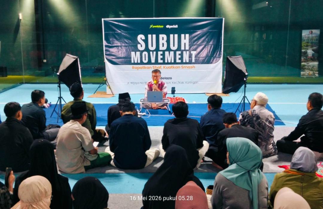 DT Peduli Kuningan dan Padelazo Gelar Subuh Movement, Padukan Kajian dan Olahraga