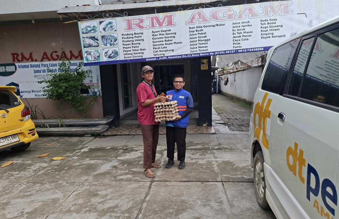 Salut! Rumah Makan Agam Istiqomah Sedekah Telur Selama Empat Tahun Melalui DT Peduli Metro