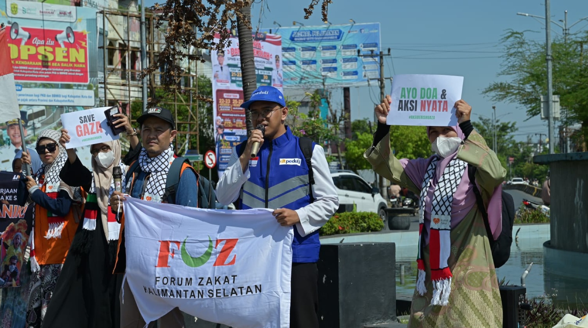 DT Peduli Kalsel Turut Serta dalam Aksi Solidaritas Palestina yang Digelar Forum Zakat Kalimantan Selatan