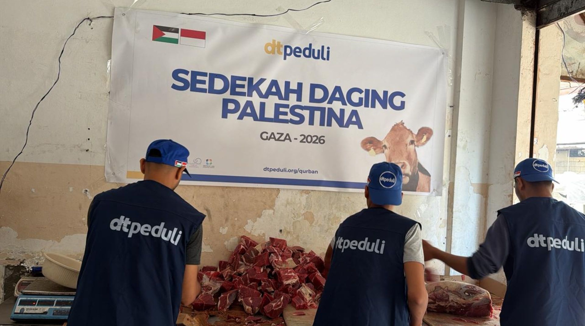 Qurban Impact, DT Peduli Salurkan Dua Ton Daging Sapi Segar untuk 6.000 Warga Gaza 