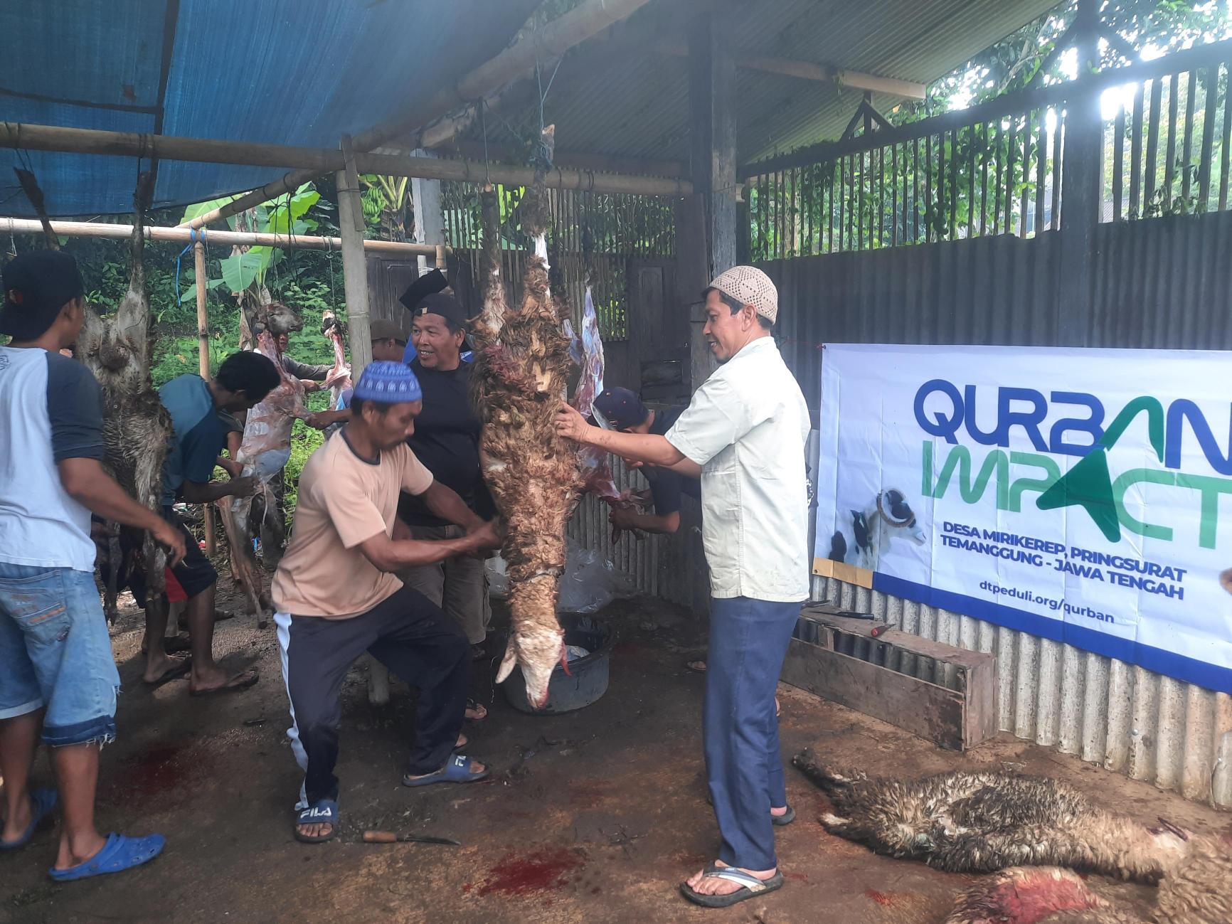 Berbagi Kebahagiaan, DT Peduli Jateng Salurkan 25 Ekor Domba Qurban untuk Warga Dusun Mirikerep, Temanggung