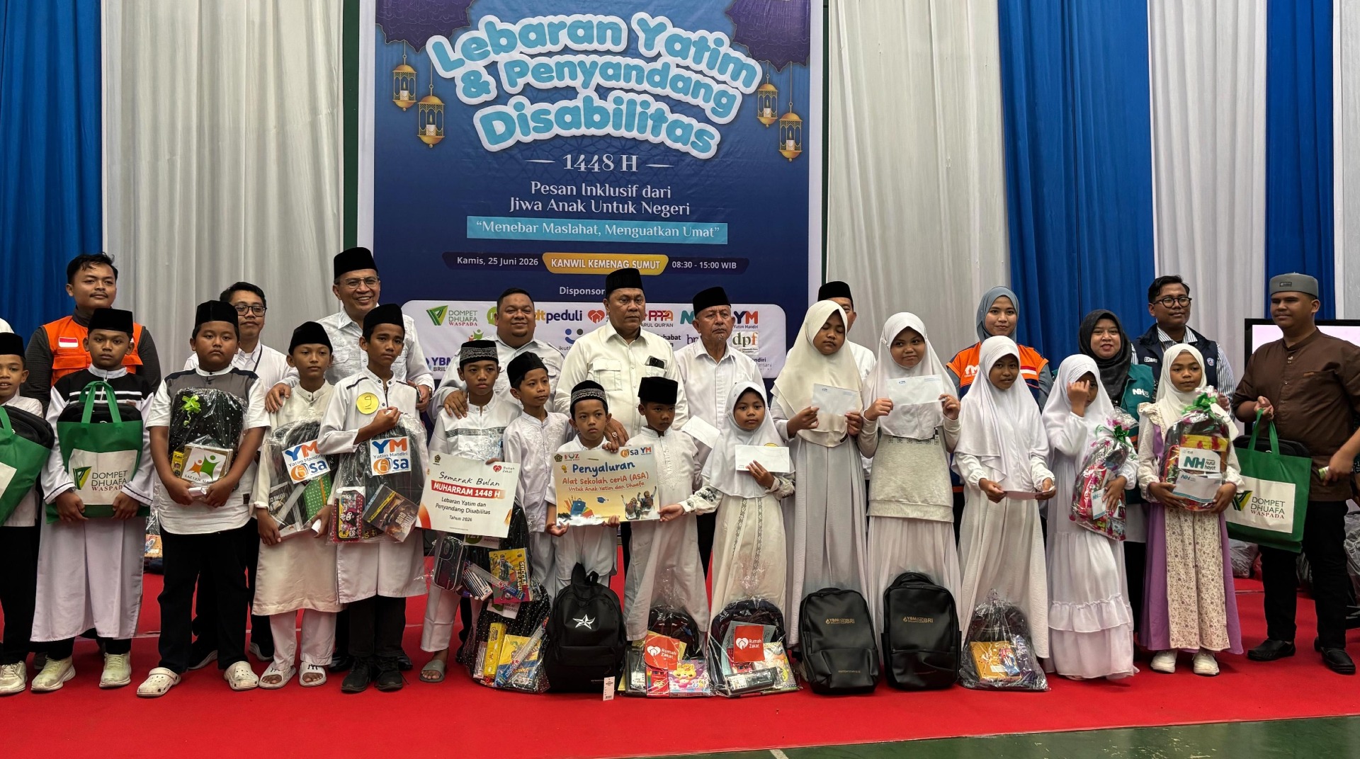DT Peduli Sumut Meriahkan Lebaran Yatim dan Penyandang Disabilitas Bersama Kemenag Sumut dan Forum Zakat 