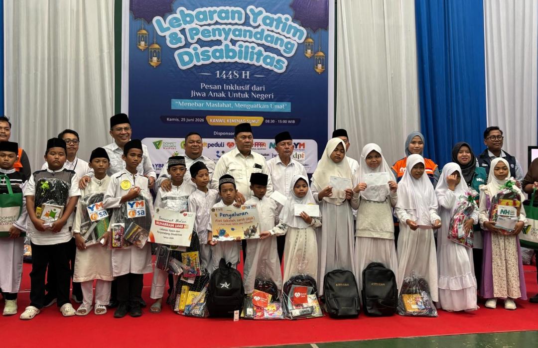 DT Peduli Sumut Meriahkan Lebaran Yatim dan Penyandang Disabilitas Bersama Kemenag Sumut dan Forum Zakat 