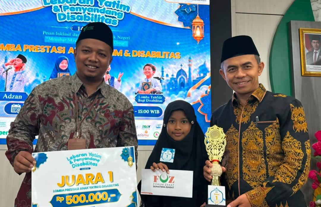 Mekar, Anak Binaan DT Peduli Sumbar Juara 1 Lomba Pildacil pada Kegiatan Lebaran Yatim dan Penyandang Disabilitas