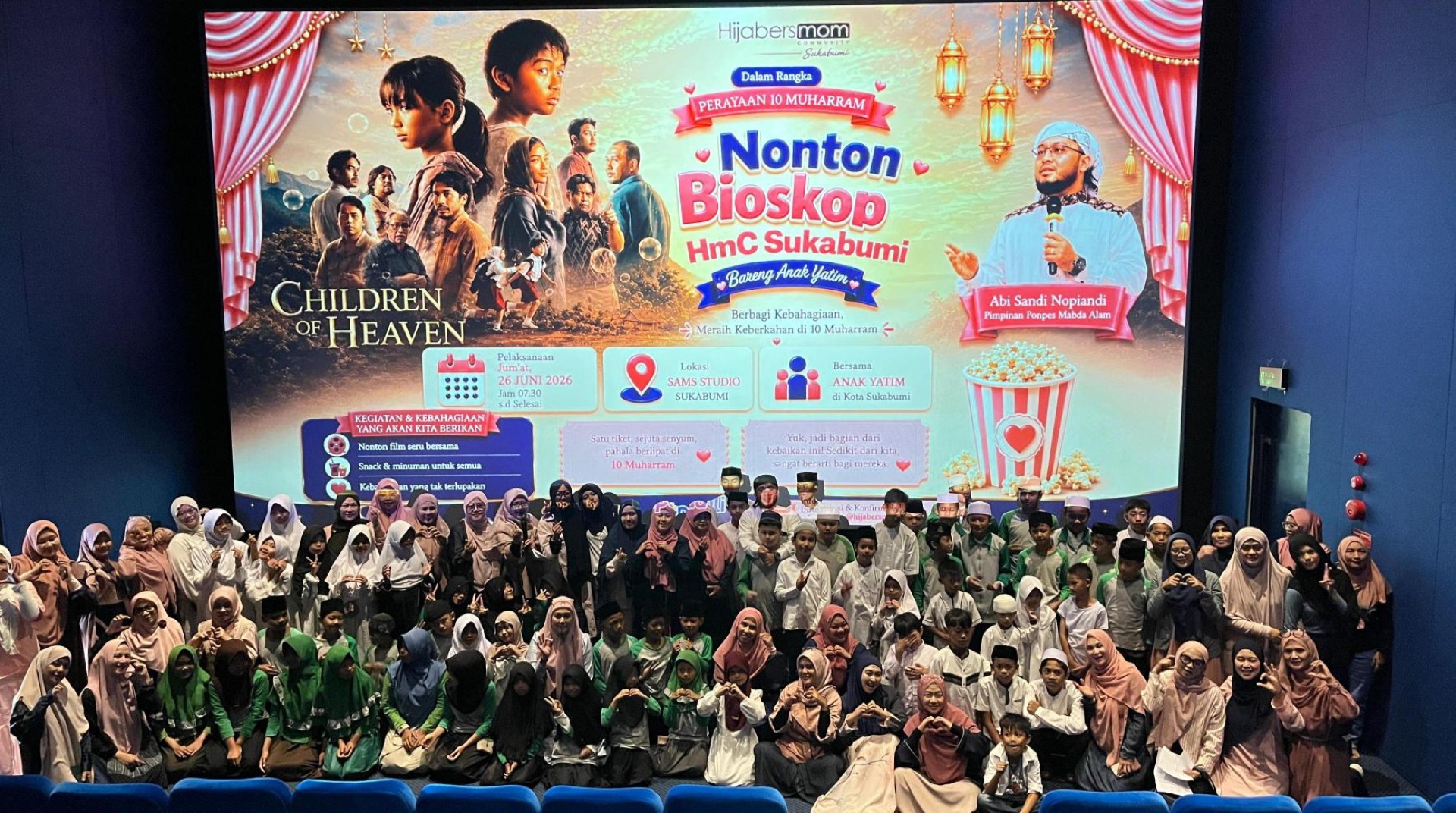 DT Peduli Sukabumi Bersama Hijabers Mom Community Bahagiakan Anak Yatim dengan Menonton Film 