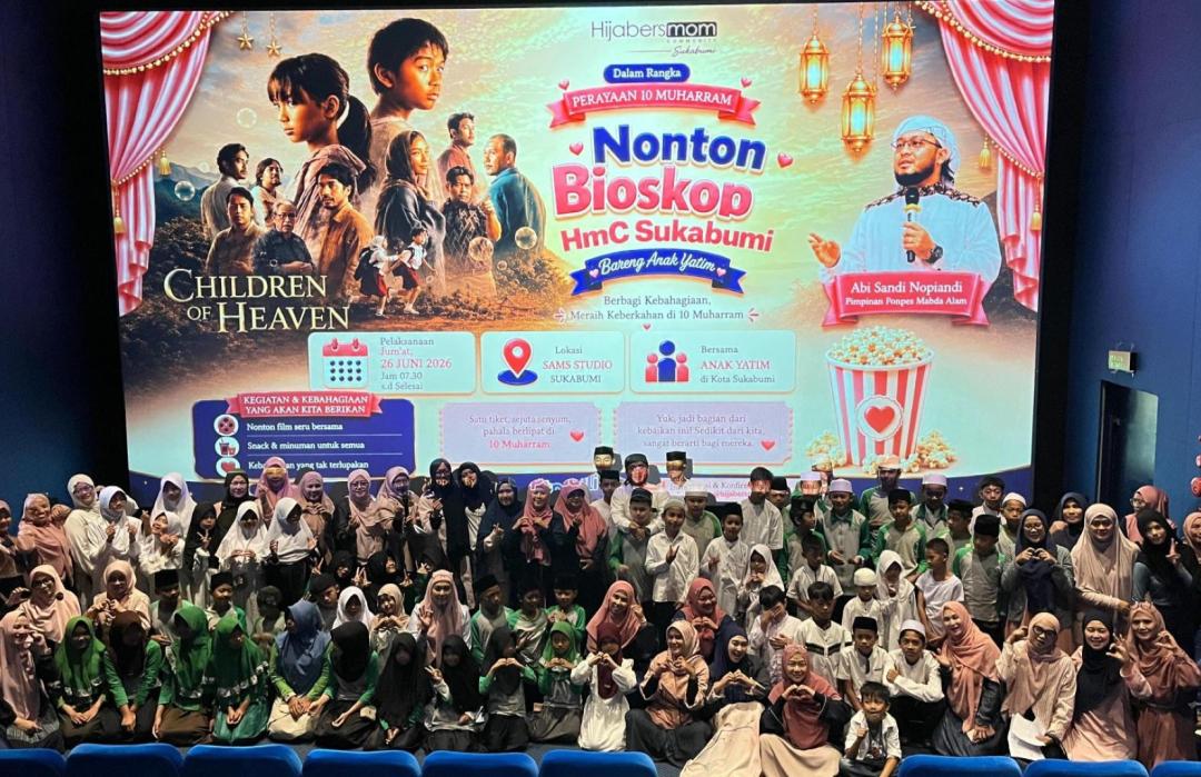 DT Peduli Sukabumi Bersama Hijabers Mom Community Bahagiakan Anak Yatim dengan Menonton Film 