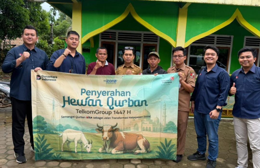 DT Peduli Lampung dan Telkom Lampung Sinergi Program Qurban Impact ke Pelosok Lampung Utara