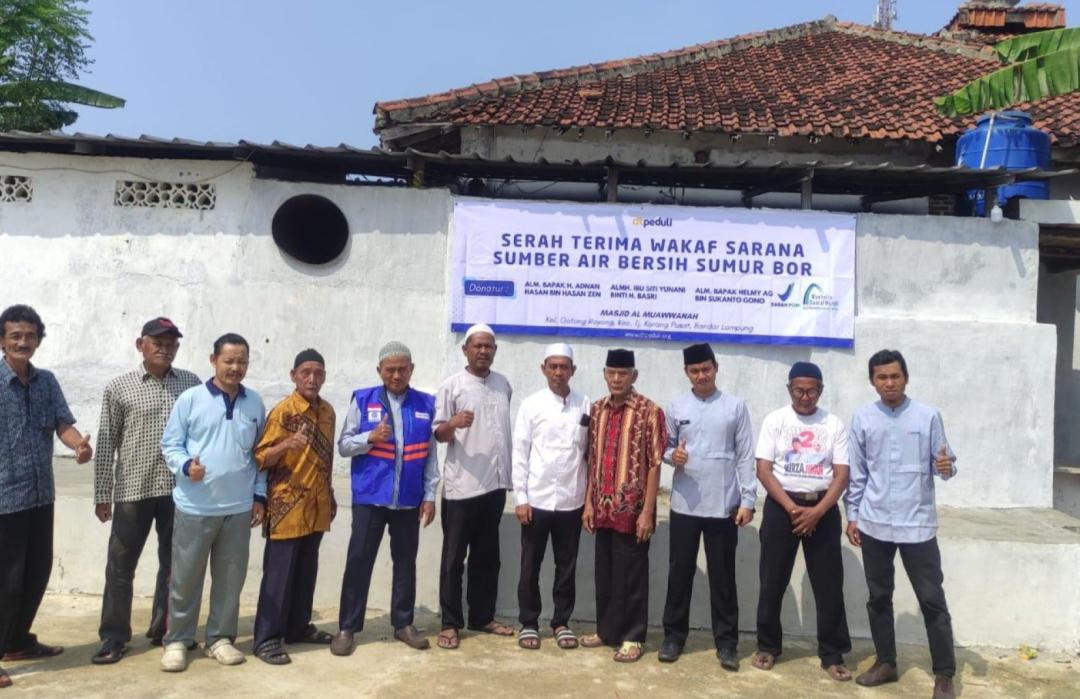 Wujud Kepedulian untuk Kemaslahatan Umat, DT Peduli Lampung Lakukan Serah Terima Wakaf Sumur Bor  