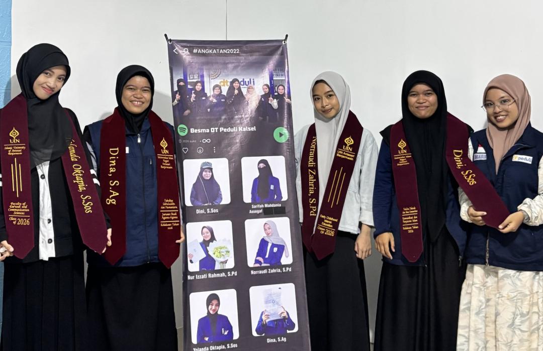 Panen Prestasi, Pembinaan Beasiswa Khodimul Ummah DT Peduli Kalsel Diwarnai Lulusnya Lima Mahasiswa 
