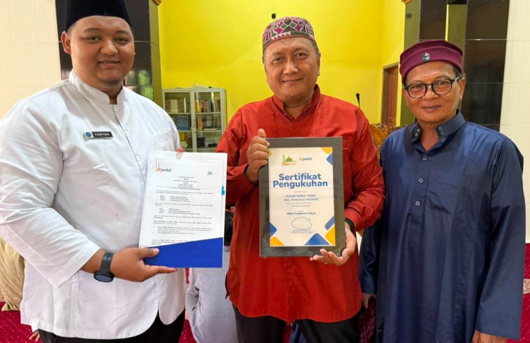 Perkuat Sinergi Pengelolaan Zakat, Masjid Nurul Yaqin Gurun Laweh Resmi Dikukuhkan sebagai MPZ DT Peduli Sumbar 