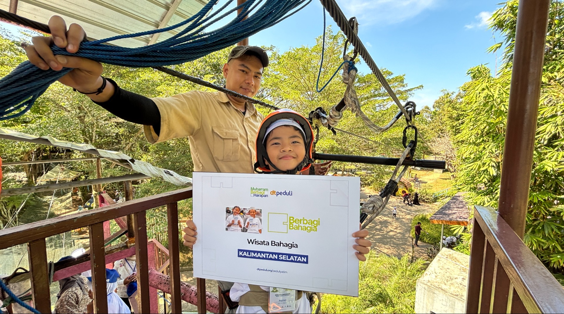 Muharram Berbagi Harapan, DT Peduli Kalsel Ajak Anak Yatim Wisata Bahagia ke Amanah Borneo Park 