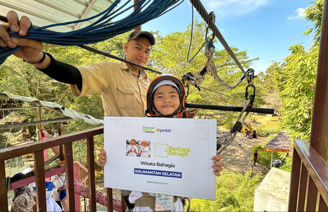 Muharram Berbagi Harapan, DT Peduli Kalsel Ajak Anak Yatim Wisata Bahagia ke Amanah Borneo Park 