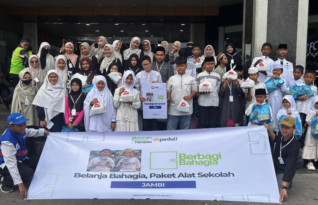 DT Peduli Jambi dan Hisana Hadirkan Bahagia dengan Kegiatan Belanja Bareng Yatim di Jambi Town Square 