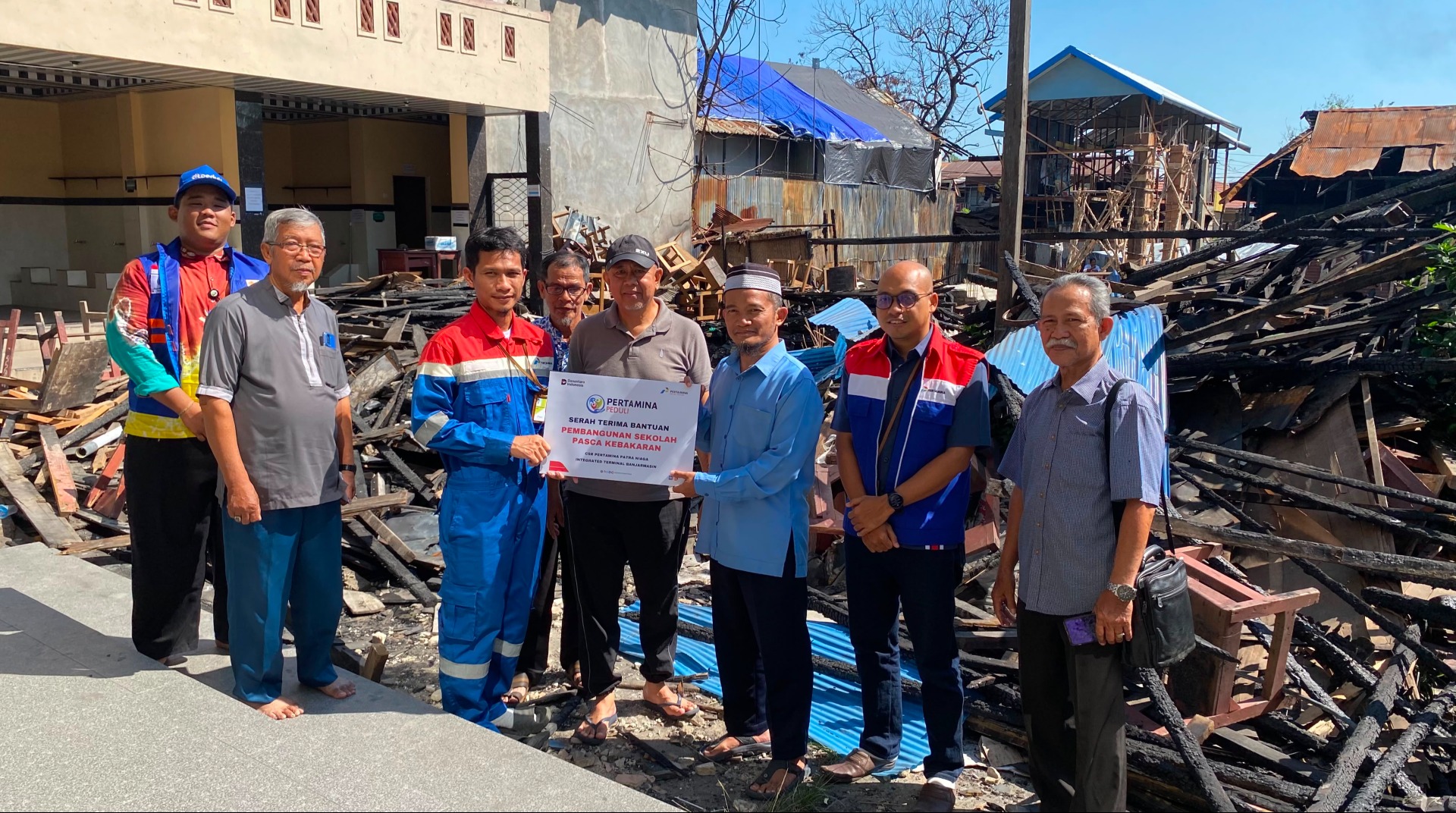 DT Peduli Kalsel dan Pertamina Salurkan Bantuan Pembangunan untuk MTs dan MA Muhammadiyah 1 Banjarmasin