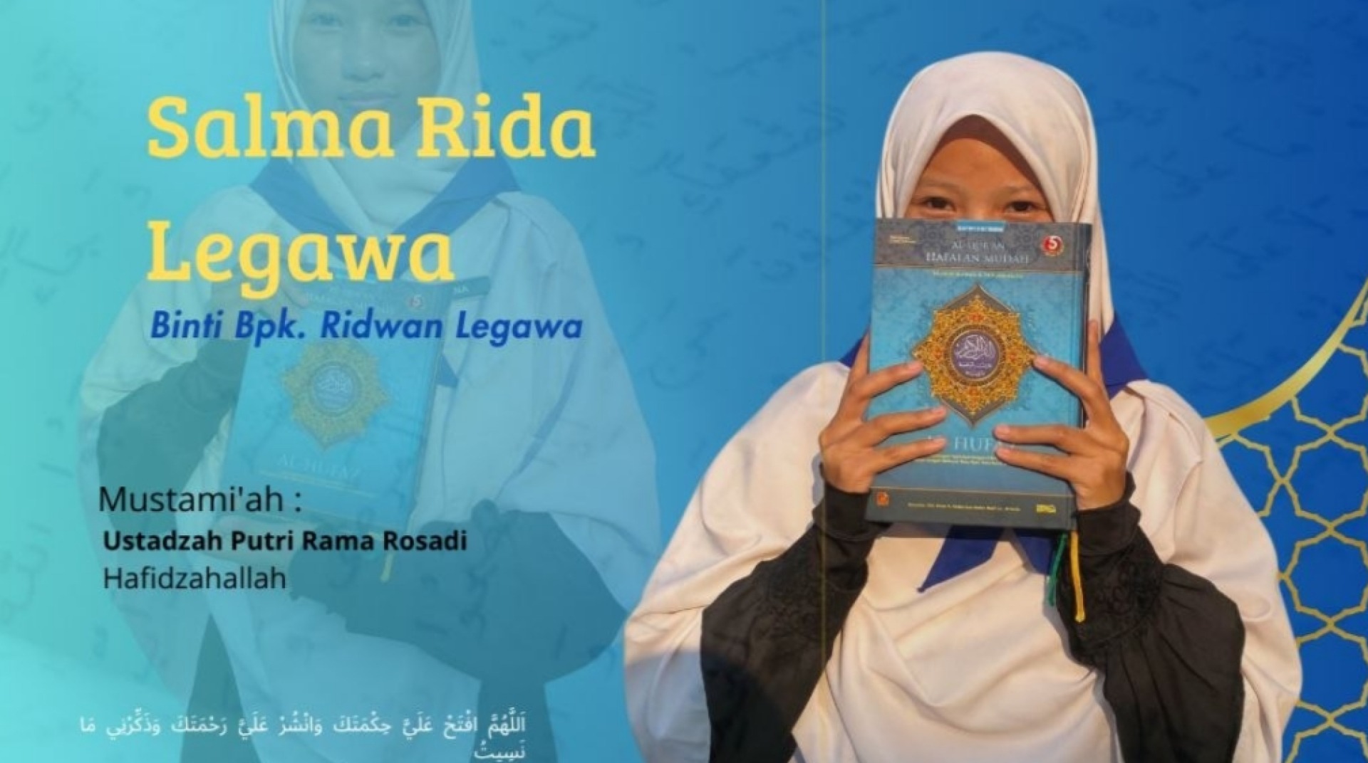 Salma Rida Legawa, Santri RTQ DT Peduli Bogor Berhasil Tasmi' Bilghaib 3 Juz Al-Qur'an
