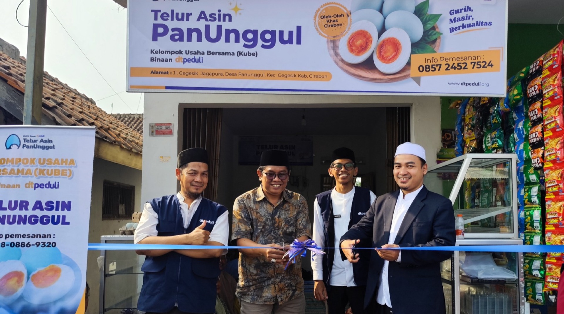 DT Peduli Cirebon Launching Ruko dan Scale Up Bisnis KUBE Telur Asin PanUnggul 