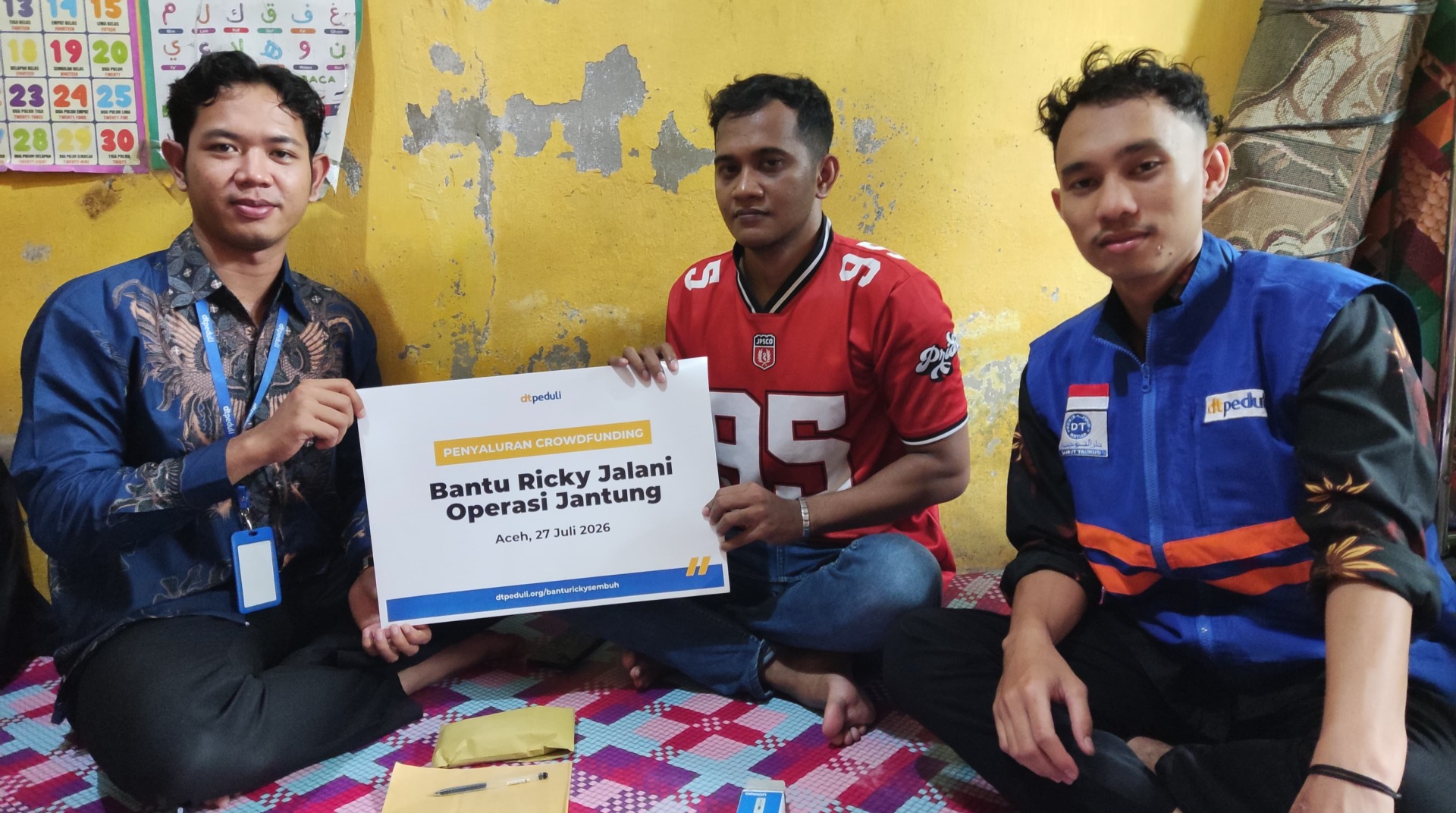 DT Peduli Aceh Salurkan Bantuan Biaya Kesehatan untuk Ricky Jalani Operasi Jantung Melalui Program Crowdfunding