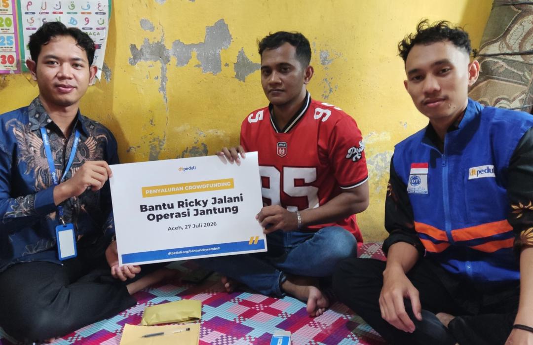 DT Peduli Aceh Salurkan Bantuan Biaya Kesehatan untuk Ricky Jalani Operasi Jantung Melalui Program Crowdfunding