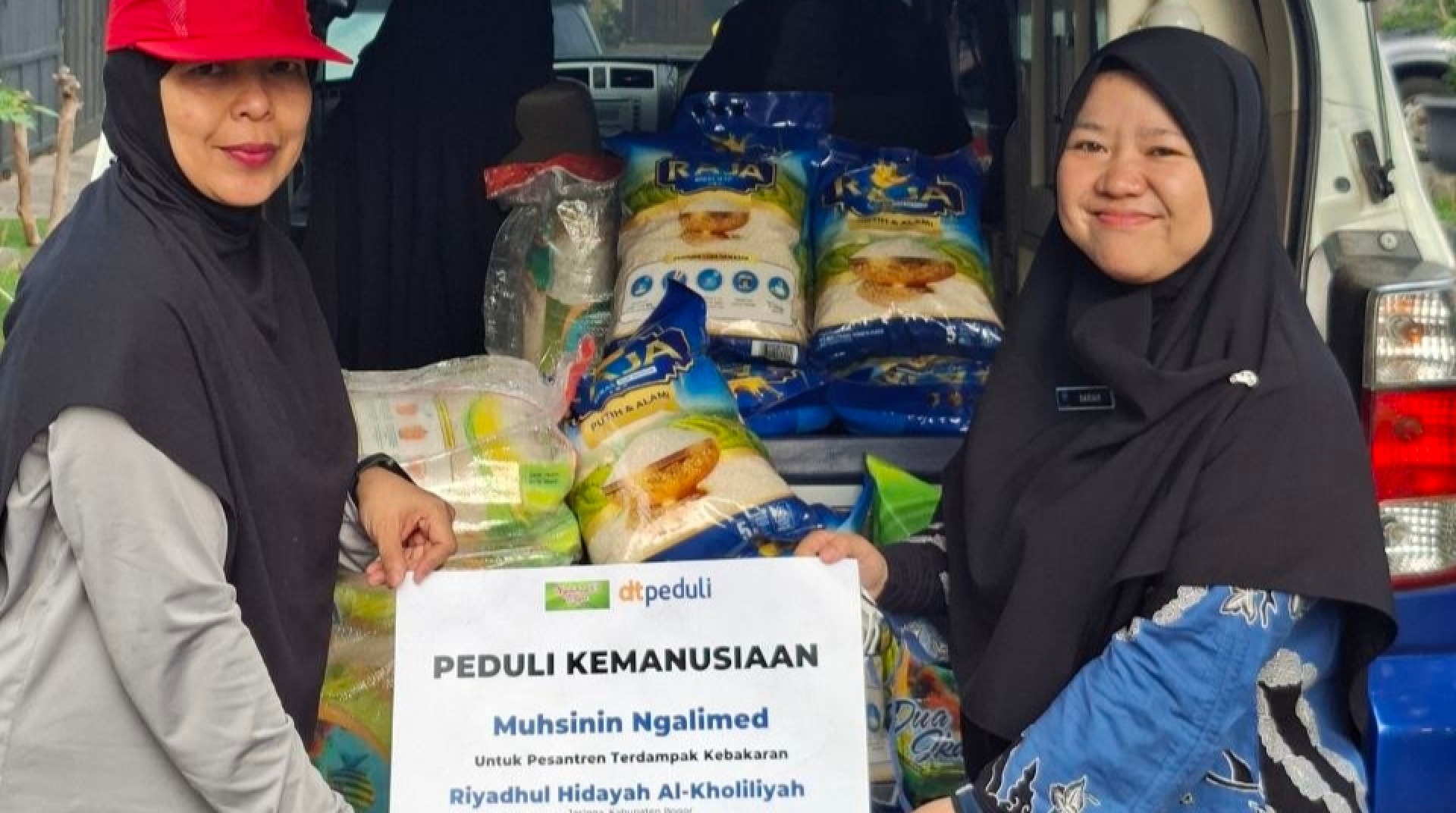 Komunitas Donatur Ngalimed dan DT Peduli Bogor Salurkan Bantuan untuk Pesantren Terdampak Kebakaran