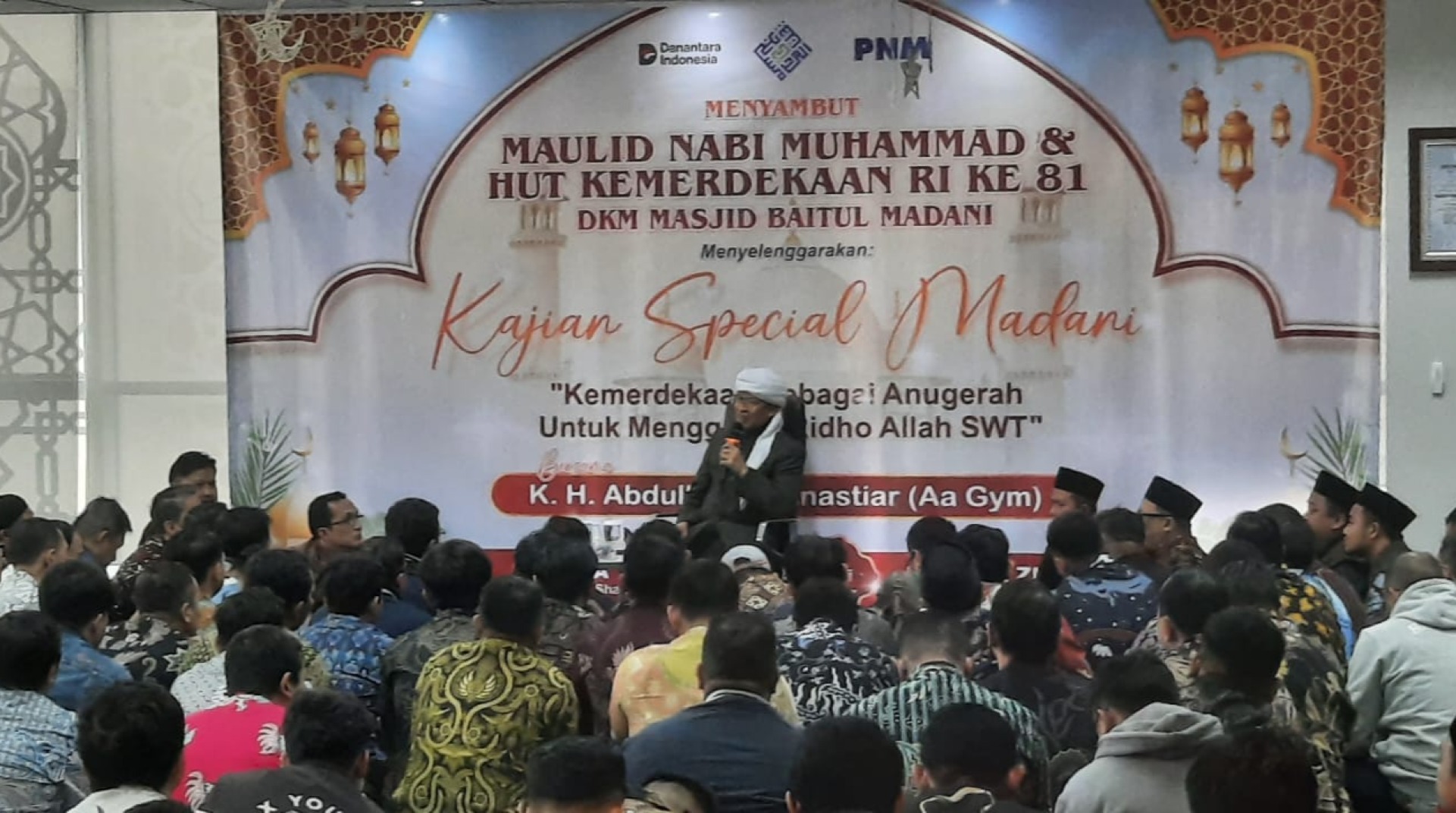 Perkuat Fondasi Spiritual di Lingkungan Kerja, PNM dan DT Peduli Jakarta Gelar Kajian Bersama Aa Gym 