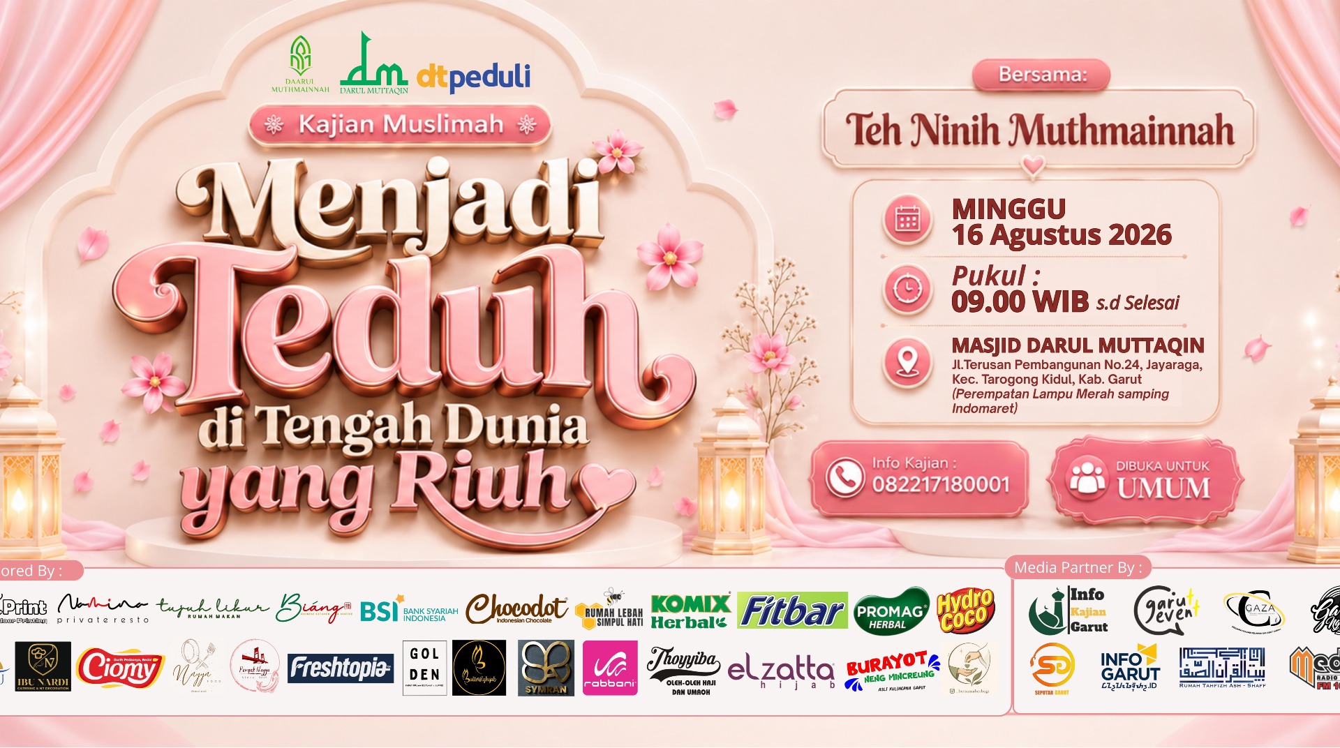 DT Peduli Garut dan DKM Daarul Muttaqin Gelar Koordinasi untuk Sukseskan Kajian Muslimah Bersama Teh Ninih Muthmainnah