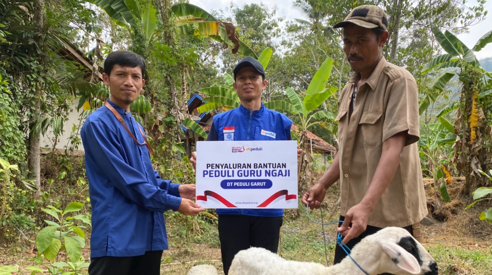 Apresiasi Perjuangan Guru Ngaji di Pelosok Garut Selatan, DT Peduli Garut Salurkan Bantuan Hewan Ternak Domba