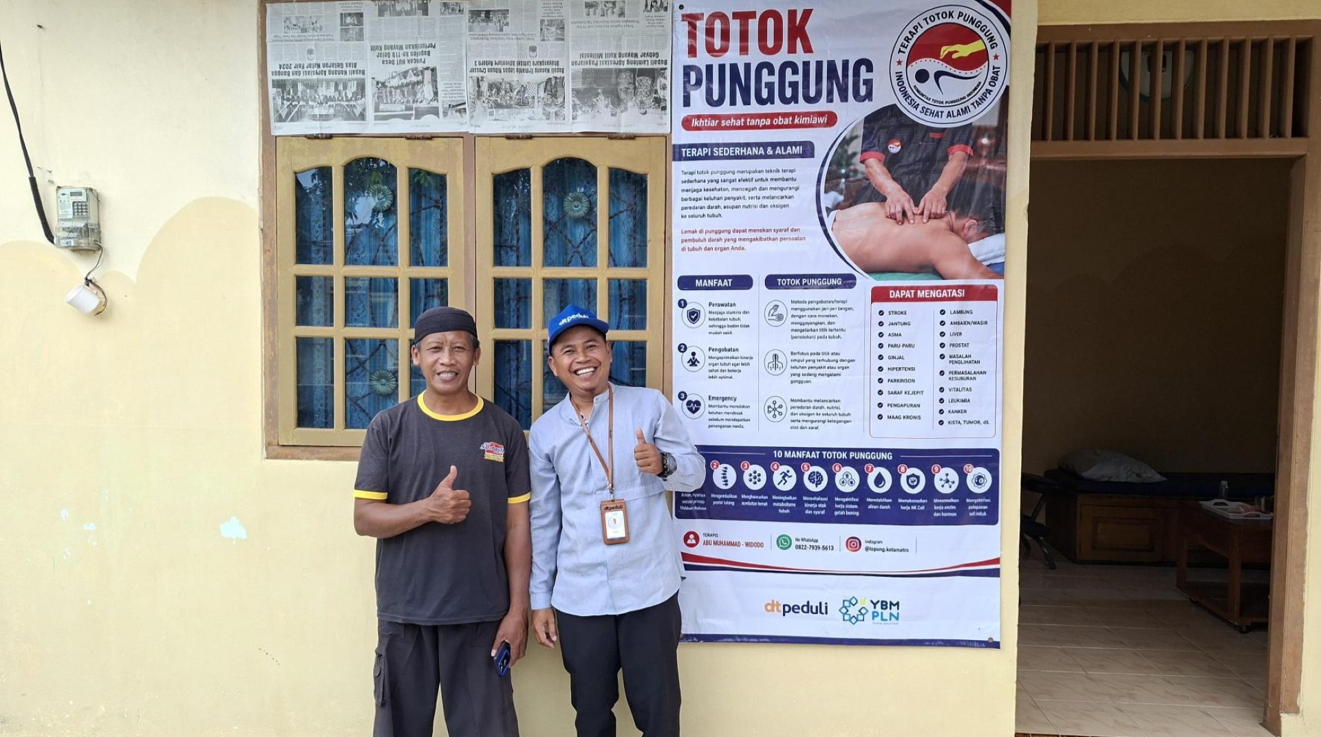 DT Peduli Metro dan YBM PLN UP3 Metro Gelar Pendampingan dan Pemberdayaan Totok Punggung 