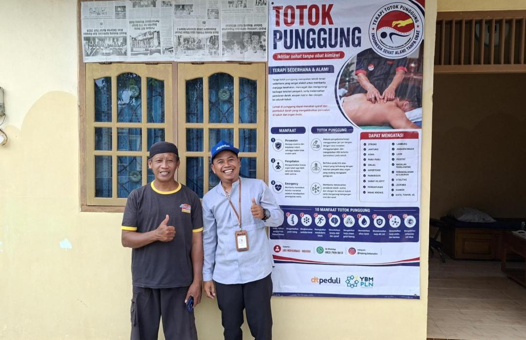 DT Peduli Metro dan YBM PLN UP3 Metro Gelar Pendampingan dan Pemberdayaan Totok Punggung 