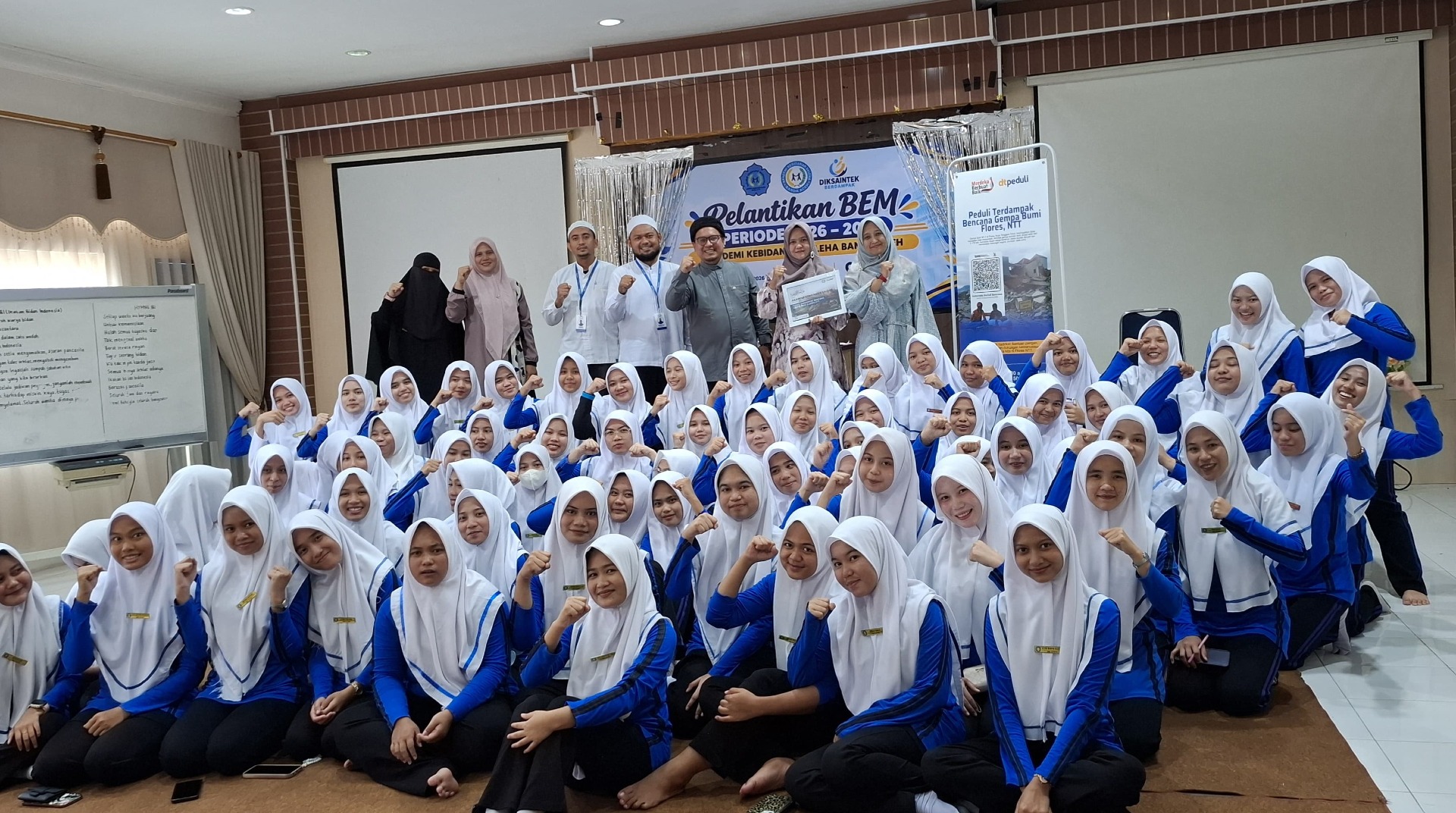 Kajian MMQ DT Peduli Aceh Ajak Mahasiswa AKBID Saleha Peduli Korban Gempa Flores