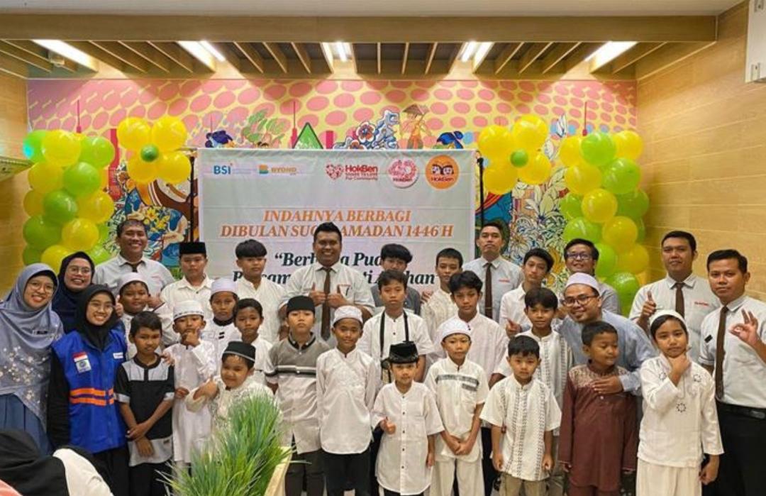 Hadirkan Kebahagiaan Adik-Adik Yatim, Hokben dan BSI Bersama DT Peduli Jateng Gelar Buka Puasa Bersama 